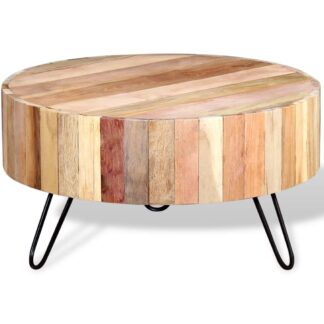 Handmade Round Coffee Table Solid Reclaimed Wood