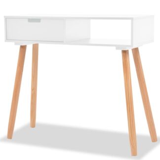 White Mid Century Modern Console Table