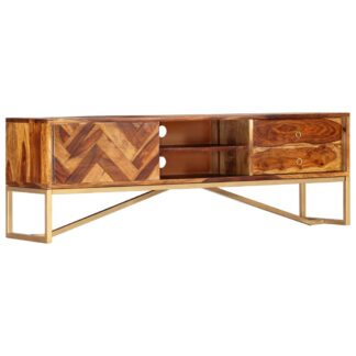 Mid-Century Modern TV Stand Solid Wood