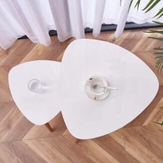 Set of 2 White Coffee Tables