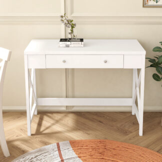 Small White Home Office Desk, Modern Farmhouse desk