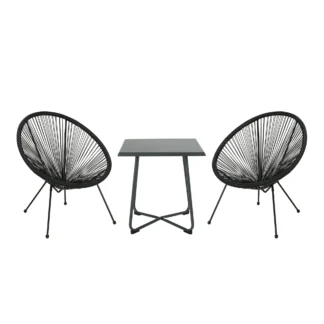 Hammock Weave Rattan Chair set of 2